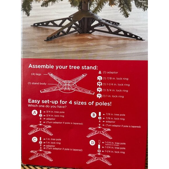 Holiday Time Artificial Tree Stand For Trees Up To 75 Lbs & 8 Ft - Picture 6 of 7